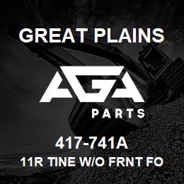 417-741A Great Plains 11R TINE W/O FRNT FOOT | AGA Parts