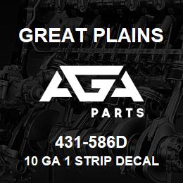 431-586D Great Plains 10 GA 1 STRIP DECAL MOUNT | AGA Parts