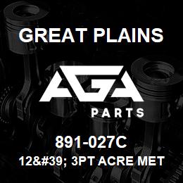 891-027C Great Plains 12&#39; 3PT ACRE METER | AGA Parts