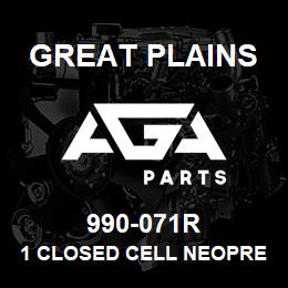 990-071R Great Plains 1 CLOSED CELL NEOPRENE 40 DURO | AGA Parts