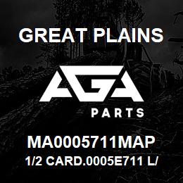 MA0005711MAP Great Plains 1/2 CARD.0005E711 L/ATTR.PROT. | AGA Parts