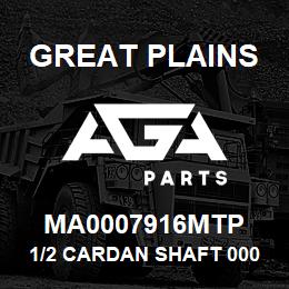 MA0007916MTP Great Plains 1/2 CARDAN SHAFT 00055E916 TRA | AGA Parts