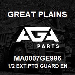 MA0007GE986 Great Plains 1/2 EXT.PTO GUARD EN V80-90X86 | AGA Parts