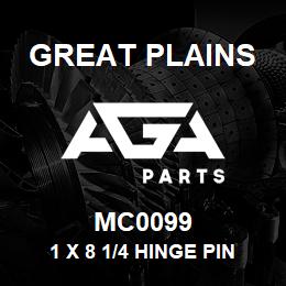 MC0099 Great Plains 1 X 8 1/4 HINGE PIN | AGA Parts