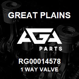 RG00014578 Great Plains 1 WAY VALVE | AGA Parts