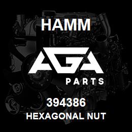 394386 Hamm HEXAGONAL NUT | AGA Parts