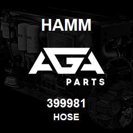 399981 Hamm HOSE | AGA Parts