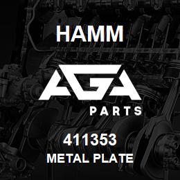 411353 Hamm METAL PLATE | AGA Parts