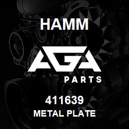 411639 Hamm METAL PLATE | AGA Parts