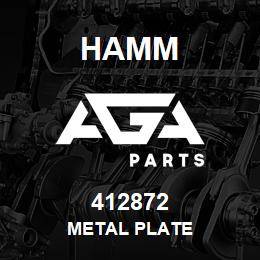 412872 Hamm METAL PLATE | AGA Parts