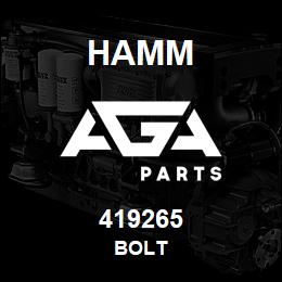 419265 Hamm BOLT | AGA Parts