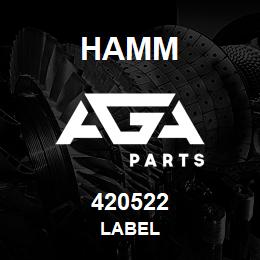 420522 Hamm LABEL | AGA Parts