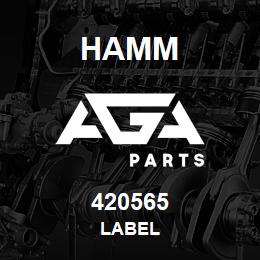 420565 Hamm LABEL | AGA Parts