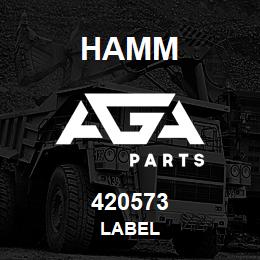 420573 Hamm LABEL | AGA Parts