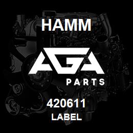 420611 Hamm LABEL | AGA Parts