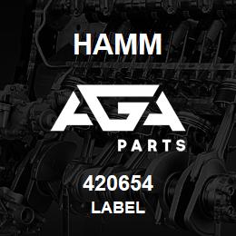 420654 Hamm LABEL | AGA Parts