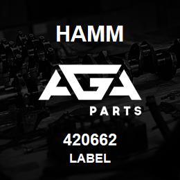 420662 Hamm LABEL | AGA Parts