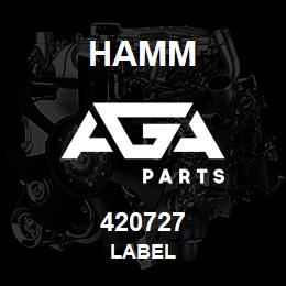 420727 Hamm LABEL | AGA Parts