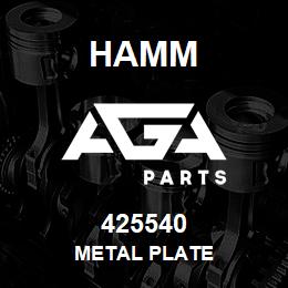 425540 Hamm METAL PLATE | AGA Parts