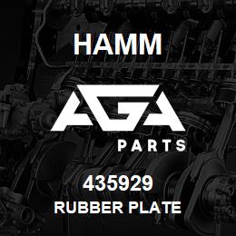 435929 Hamm RUBBER PLATE | AGA Parts