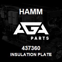 437360 Hamm INSULATION PLATE | AGA Parts