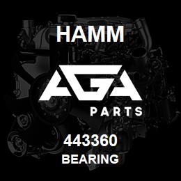 443360 Hamm BEARING | AGA Parts