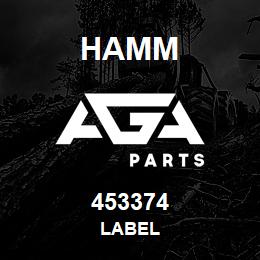 453374 Hamm LABEL | AGA Parts