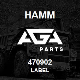 470902 Hamm LABEL | AGA Parts