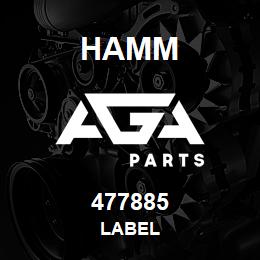 477885 Hamm LABEL | AGA Parts