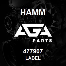 477907 Hamm LABEL | AGA Parts