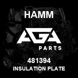 481394 Hamm INSULATION PLATE | AGA Parts