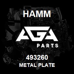 493260 Hamm METAL PLATE | AGA Parts