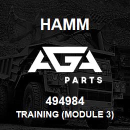 494984 Hamm TRAINING (MODULE 3) | AGA Parts