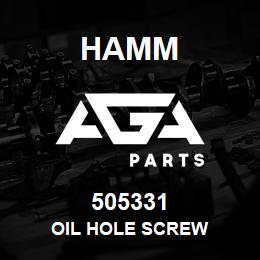 505331 Hamm OIL HOLE SCREW | AGA Parts