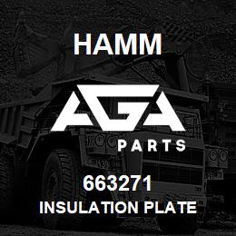 663271 Hamm INSULATION PLATE | AGA Parts