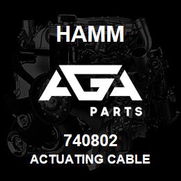 740802 Hamm ACTUATING CABLE | AGA Parts