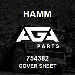 754382 Hamm COVER SHEET | AGA Parts