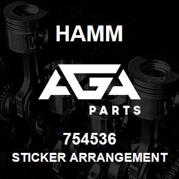 754536 Hamm STICKER ARRANGEMENT | AGA Parts