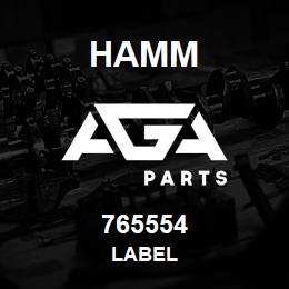 765554 Hamm LABEL | AGA Parts