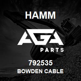 792535 Hamm BOWDEN CABLE | AGA Parts