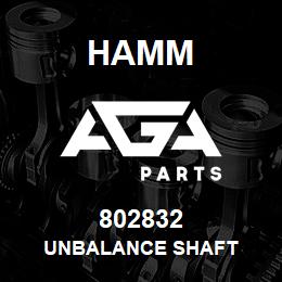 802832 Hamm UNBALANCE SHAFT | AGA Parts