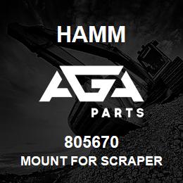 805670 Hamm MOUNT FOR SCRAPER | AGA Parts