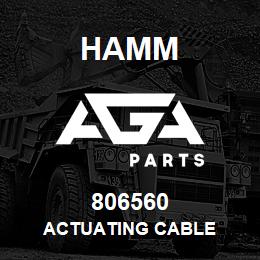 806560 Hamm ACTUATING CABLE | AGA Parts