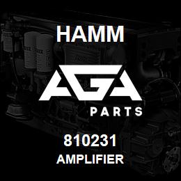 810231 Hamm AMPLIFIER | AGA Parts