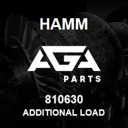 810630 Hamm ADDITIONAL LOAD | AGA Parts