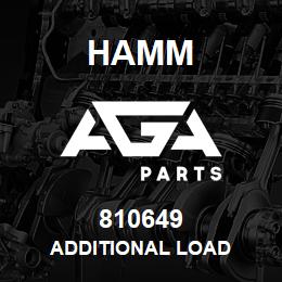 810649 Hamm ADDITIONAL LOAD | AGA Parts