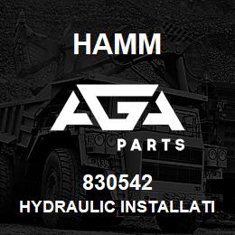 830542 Hamm HYDRAULIC INSTALLATION | AGA Parts