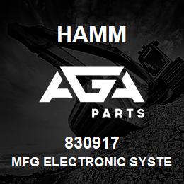 830917 Hamm MFG ELECTRONIC SYSTEM | AGA Parts