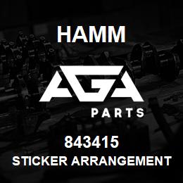 843415 Hamm STICKER ARRANGEMENT | AGA Parts