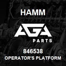 846538 Hamm OPERATOR'S PLATFORM | AGA Parts